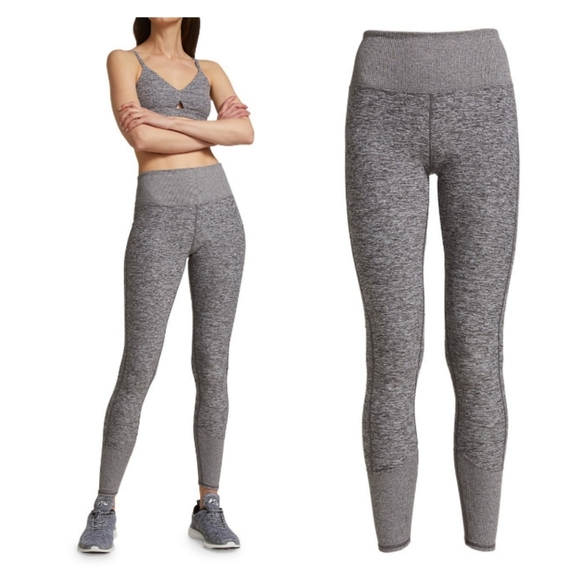ALO Yoga Pants - Alo Yoga Alosoft Lounge Cropped Leggings Size Small Dove Heather Gray